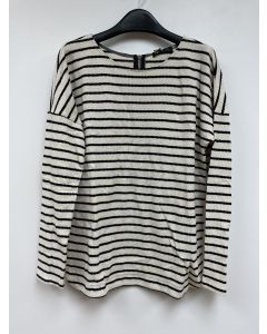 女士輕薄毛衣 LADIES LIGHT SWEATER BLACK/CREAM